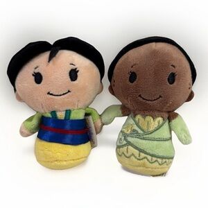 Hallmark itty bittys Tiana And Snow White Stuffed Toy Disney Princess 4"